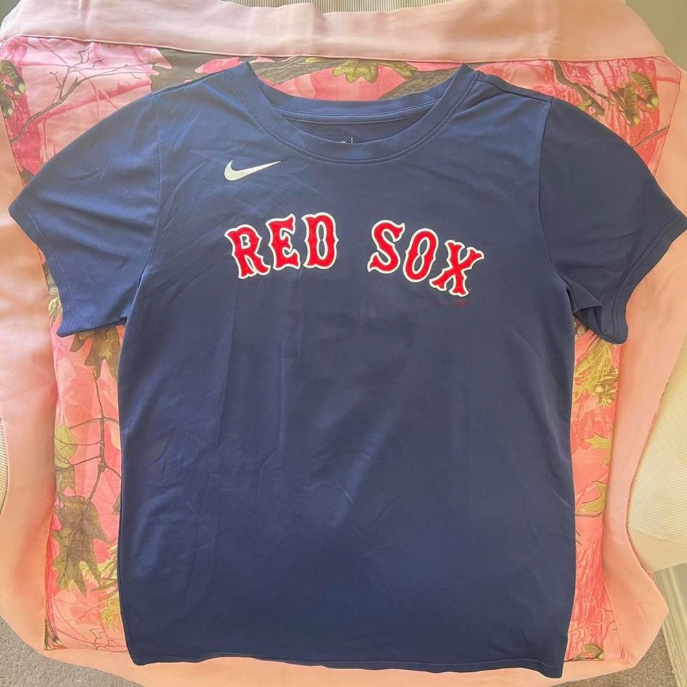 nike boston red sox # 5 short sleeve jersey tshirt - Picture 1 of 8